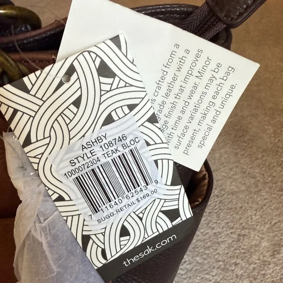 The Sak Two-Tone Brown Leather Shoulder Bag - Picture 3 of 9